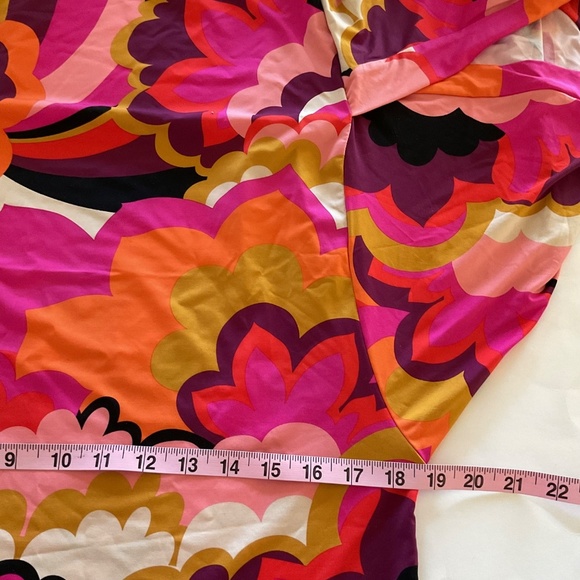 Trina Turk Fan Faire Multicolor Pink Boatneck Tunic Swim Cover Up Dress L $152 - Picture 10 of 11